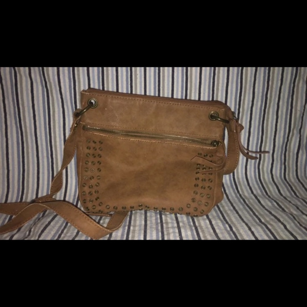 Faux leather crossbody bag